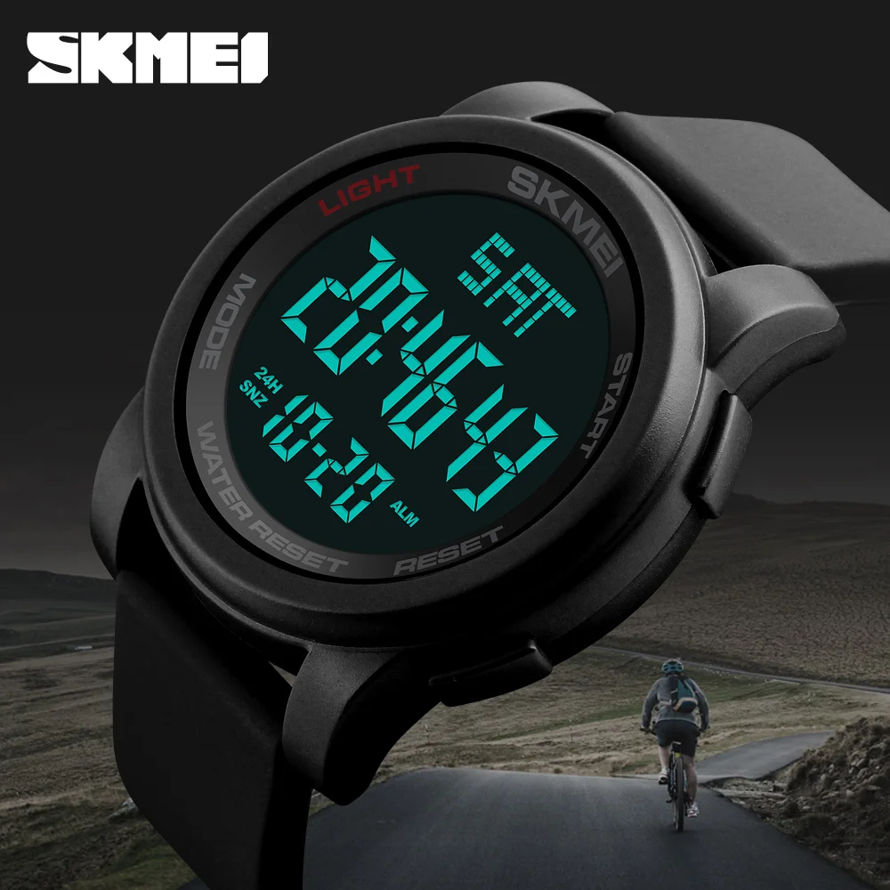 SKMEI 1257  Men Alarm Clock 5Bar Waterproof Watches Multifunction Digital Watch reloj hombre Sport Watch