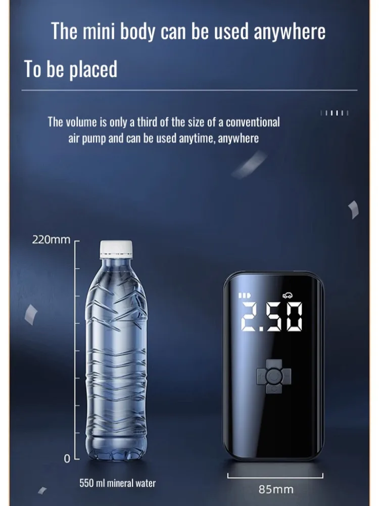 Bomba de aire eléctrica portátil para coche, Mini tesoro inflable para coche, motocicleta, baloncesto, Sensor de neumáticos, Universal