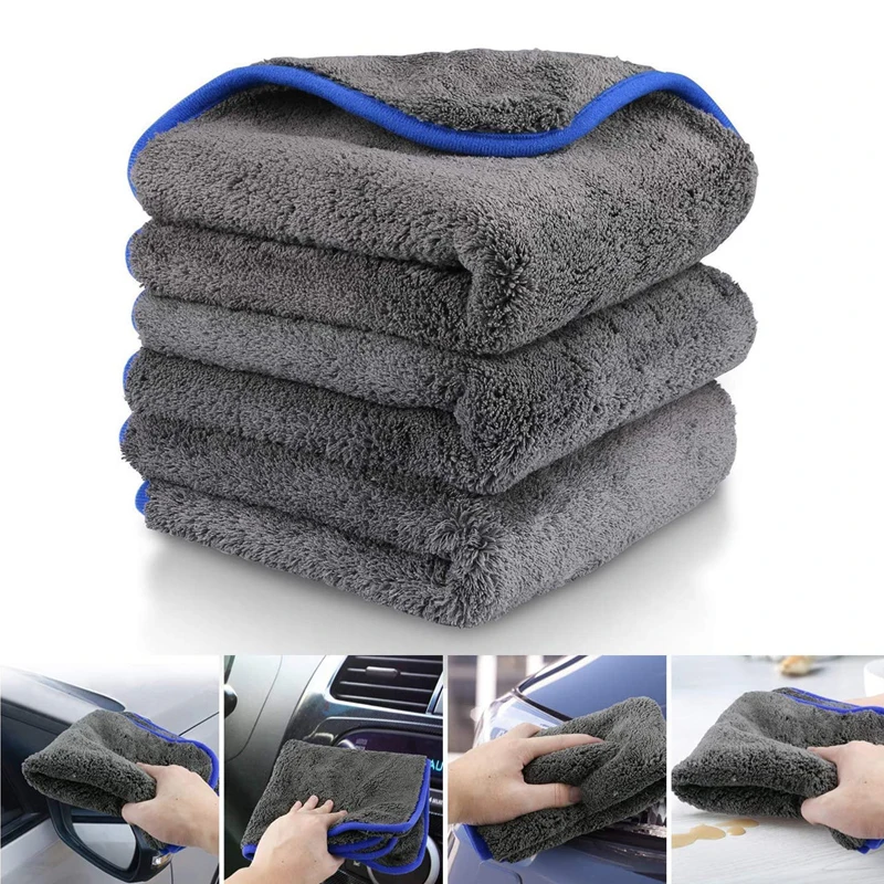 

1200GSM Car Wash Towel Microfiber Towel Car Detailing Microfiber Rag for Car Cleaning Drying Tool Kitchen Washing Accessories