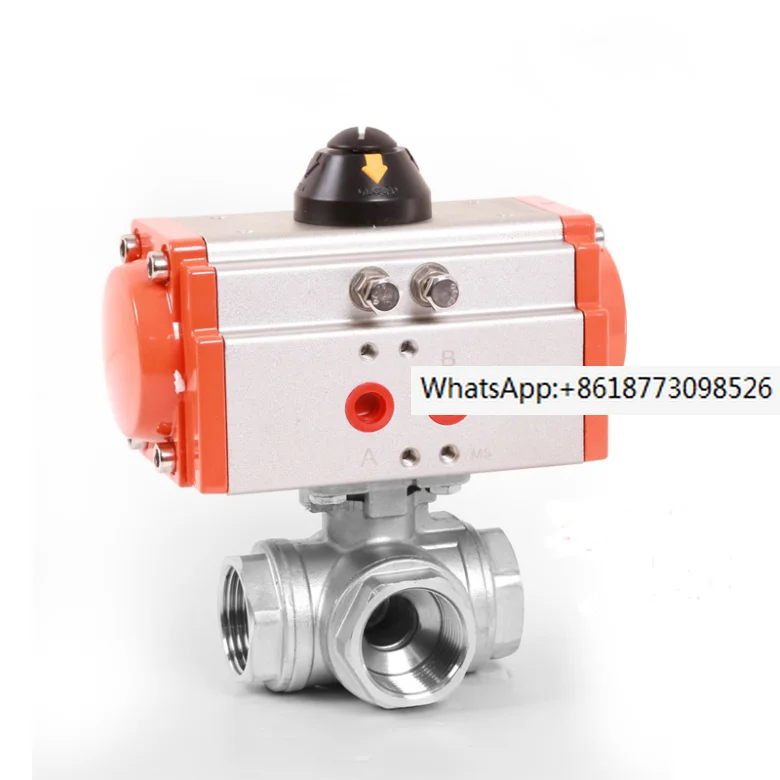 

Q614/5-16P Double Acting Actuator 3 Way 16 Bar DN50 Stainless Steel 304 Pneumatic Ball Valve