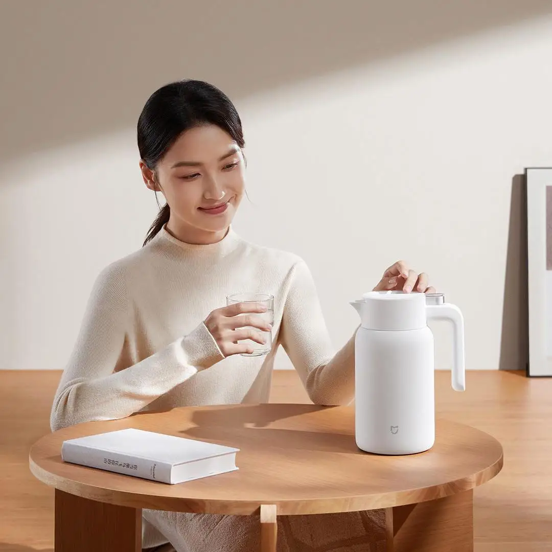 XIAOMI Mijia الذكية الترمس غلاية كوب فراغ معزول زجاجة للمشروبات الساخنة/الباردة 60 أوقية القهوة إبريق الماء الساخن الشاي موزع
