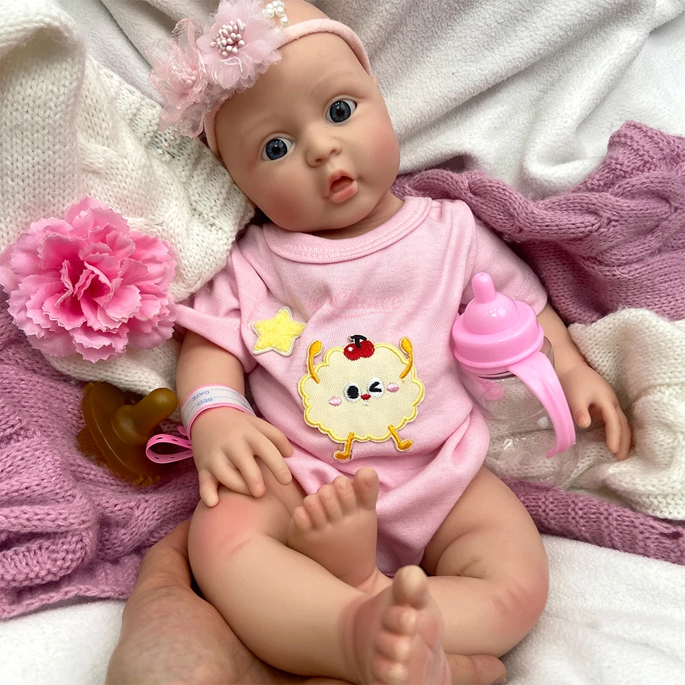 

42-сантиметровая очаровательная кукла-реборн из платинового силикона, реалистичная, с видимыми венами, моющаяся, для пациентов с деменцией