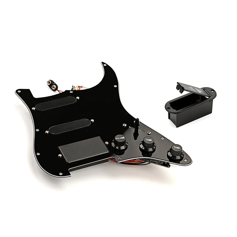 humbucking pickup Passive To Active Lace Sensor Loaded  Pickguard-Black,SSH Active Guitar Pickup Kit