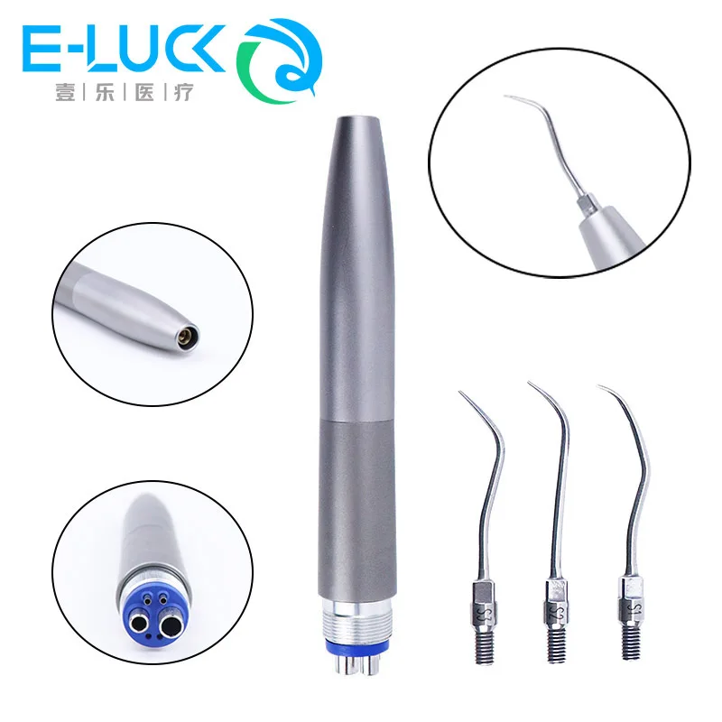 Dental Air Scaler 4hole With 3Pcs Tips S1 S2 S3 Teeth Clearning Teeth Whitening Air Scaler Handpiece Whitening