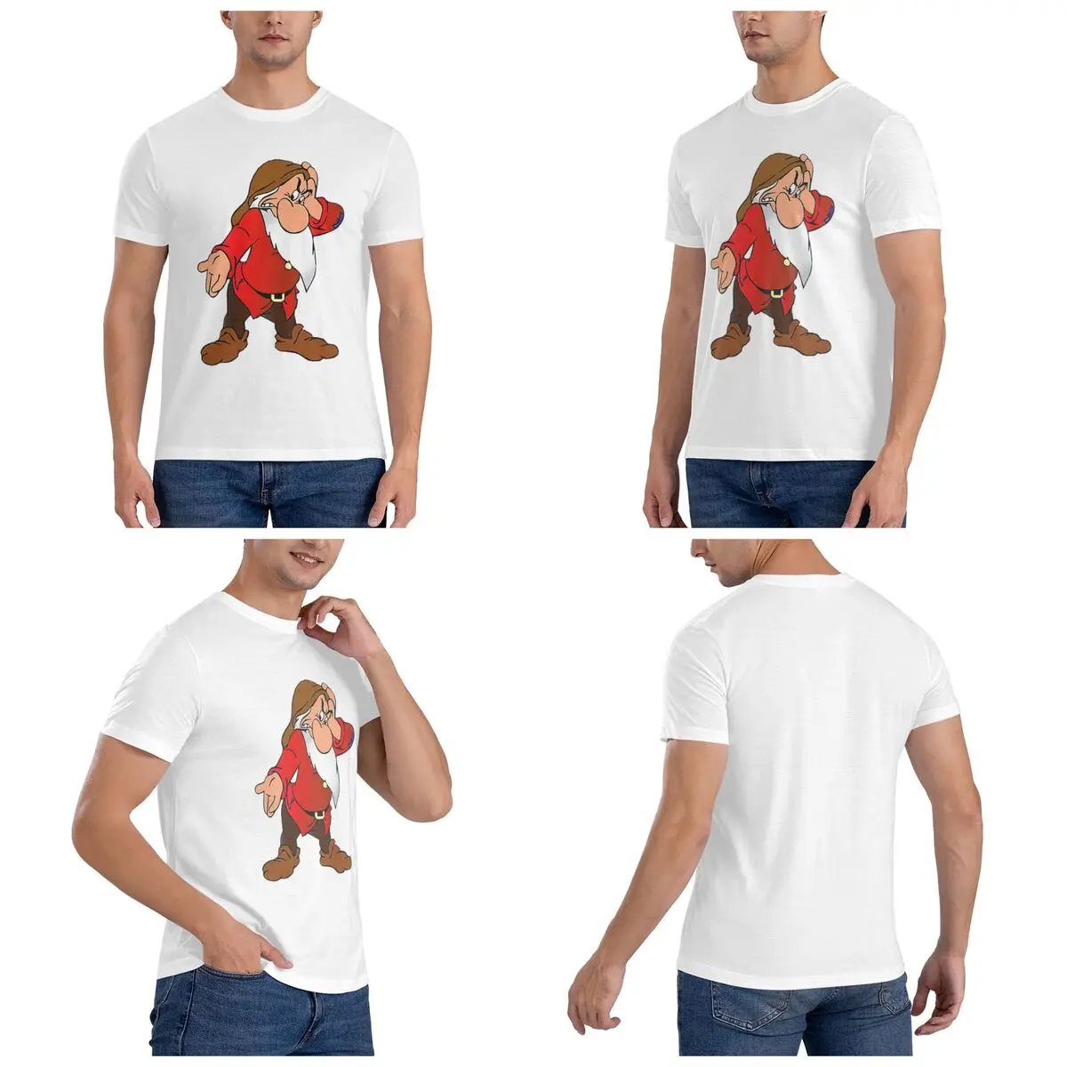 Grumpy Dwarf T-Shirt for Men Cotton Oversized T Shirts Men's Short Sleeve Round Neck Summer Clothes Tops S-6XL