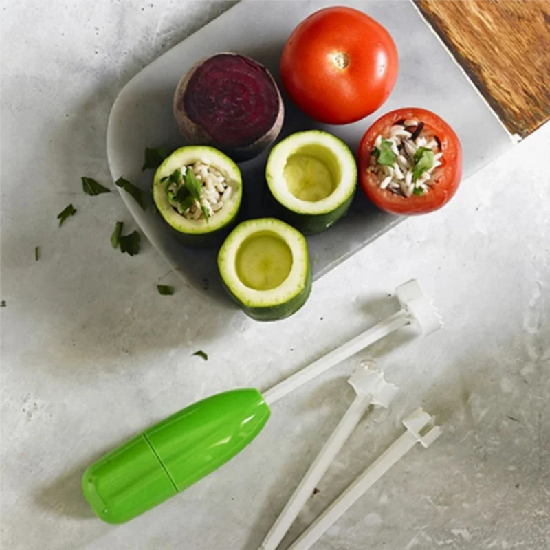 ELEG-Eggplant Corer Tomato Seeds Remover Pitter Fruit Core Seed Remover Vegetable Spiral Seed Kitchen Gadgets view 4