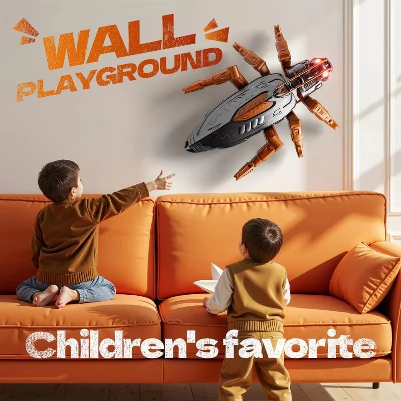 Robô de baratas rastejantes de parede RC - Brinquedo biônico de controle remoto recarregável para crianças meninos meninas, brincadeira engatinhante divertida e jogo de festa