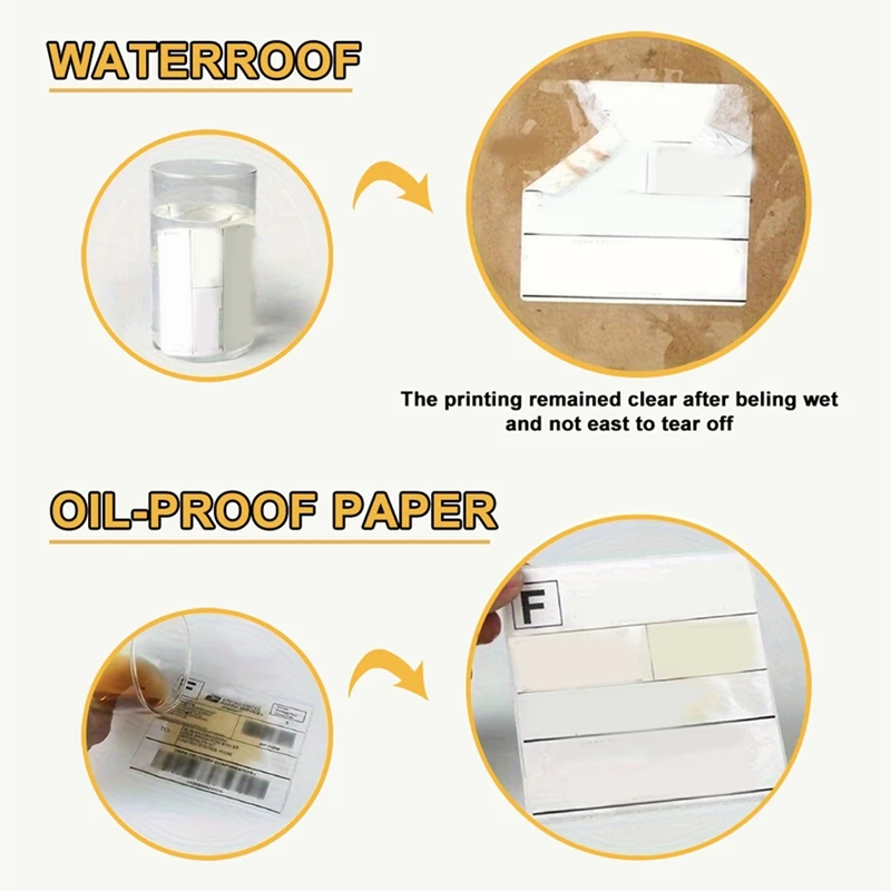 Direct Thermal Labels 500 Labels Per Stacked -Strong Adhesive For Shipping Label