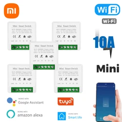 Xiaomi Tuya 10A MINI Wifi Smart Switch DIY 2-way Control Relay Timer For Smart Life Work With Alexa Google Home Yandex Alice