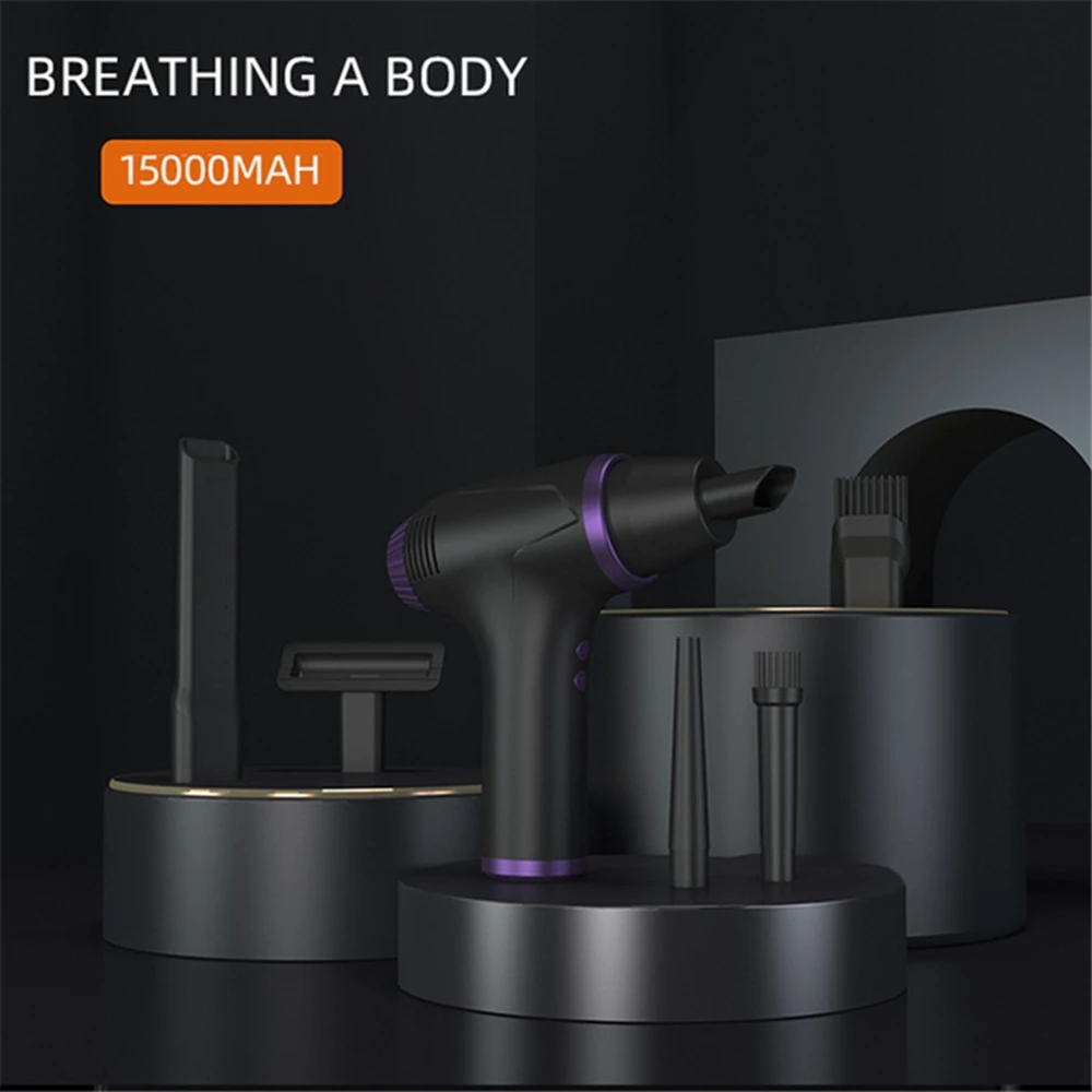Plumero de aire inalámbrico 2 en 1 de 78000RPM, aspiradora de mano, soplador de polvo comprimido para PC, cámara, limpieza del hogar (15000MAh)