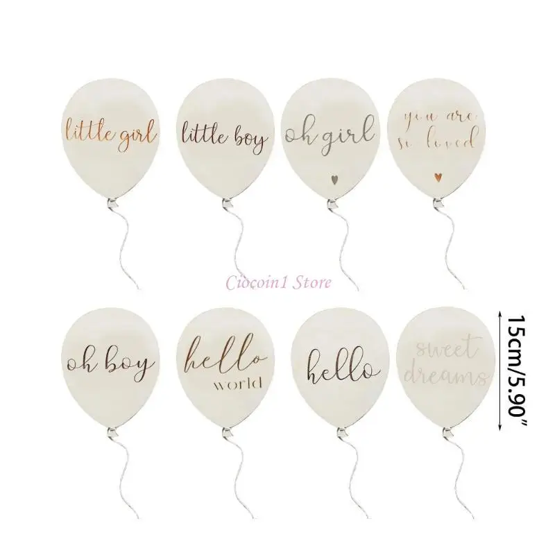 Y1UB الوليد صور الانتحال الدعائم بالون خشبي الطفل التقطت الصور الدعائم الجدار ملصق التقاط الصور الدعائم غرفة الحضانة الديكور