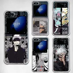 Anime Ryomen Sukuna Jujutsus Kaisen Phone Case for Samsung Galaxy Z Flip 3 4 Z Flip 5 Z Fold 4 5G PC Soft Anti-fall Back Cover