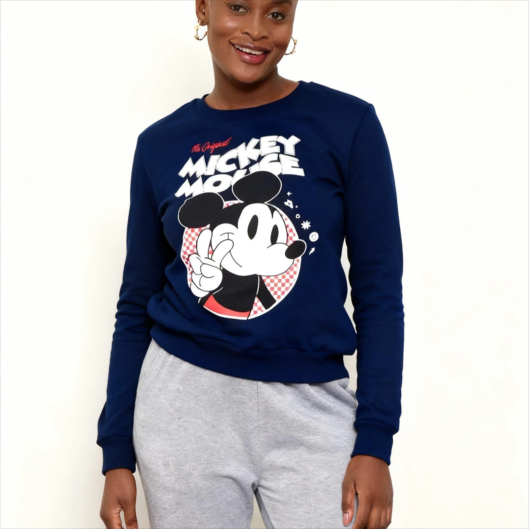 Otoño nueva sudadera con capucha para mujer Disney Vintage Mickey Mouse estampado pulóver Casual manga larga parte de arriba ropa informal moda Y2k