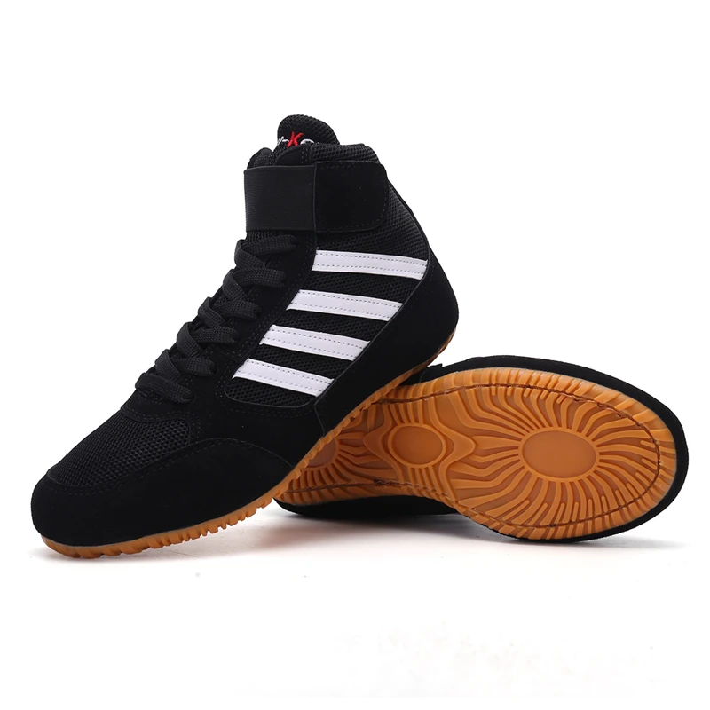 33-44# Unisex Wrestling Shoe KID Adolescents Professional Training Competition Shoes Teenagers Boxing Shoes Squat Hard Pull Shoe