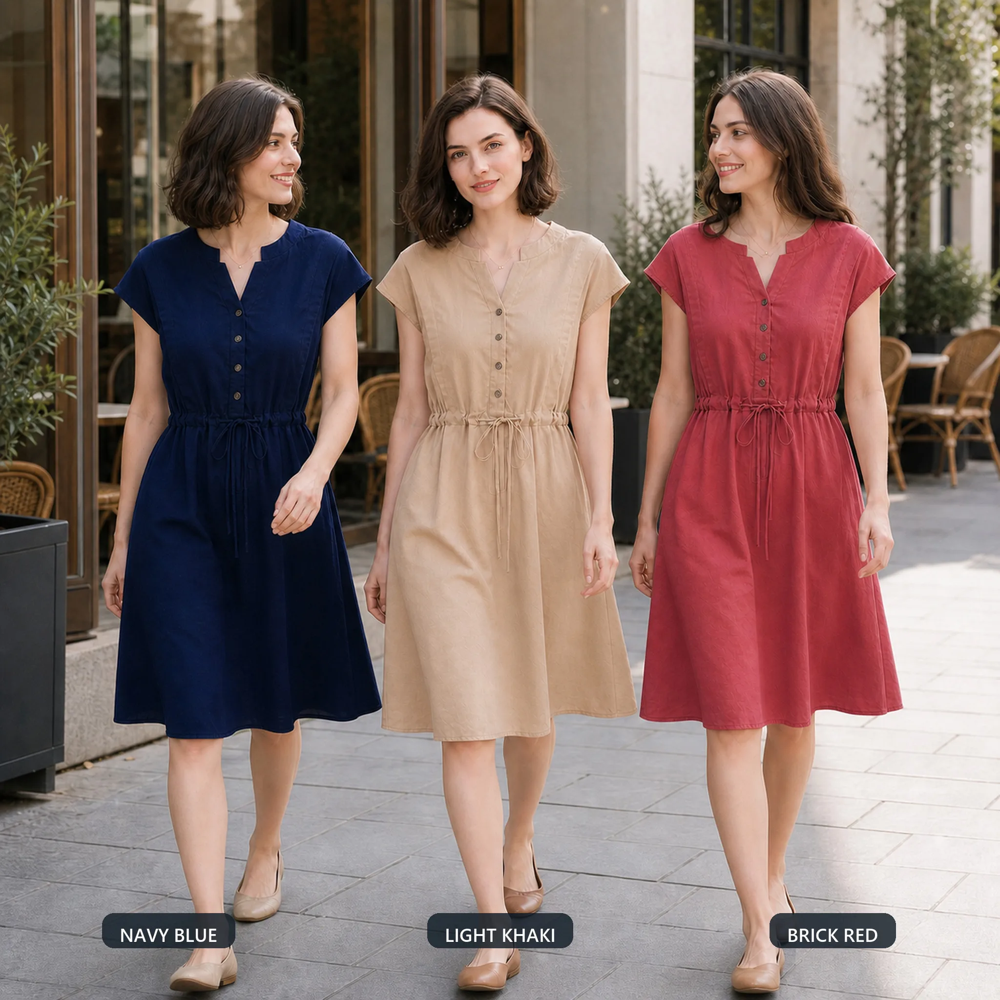 Женские повседневные платья, л – обзор и цена Short Linen Drawstring