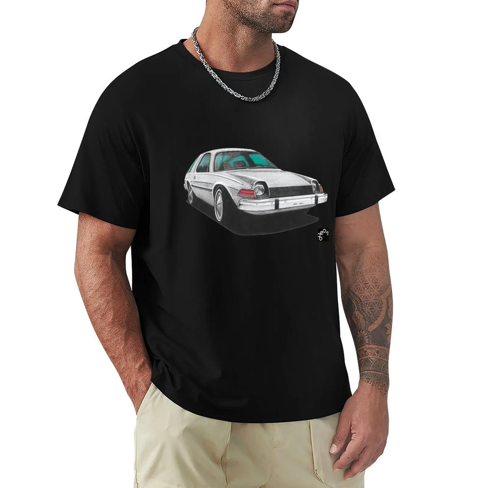 

Geo3Doodles AMC Pacer Doodle T-Shirt Work Daily Short Sleeve Top