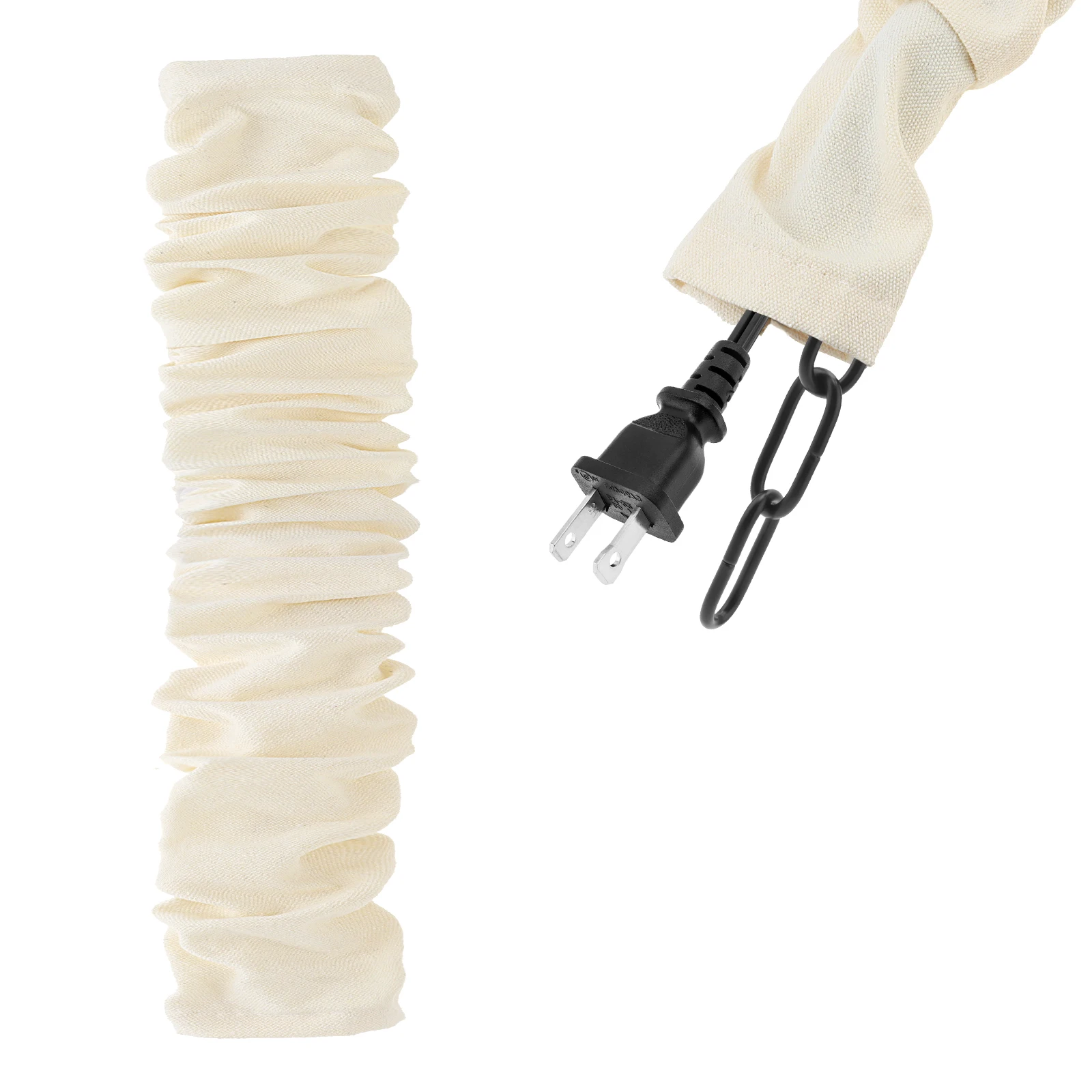 1.2M 1.8M Fabric Cord Cover Chain Cable Sleeve Chandelier Light Wire Cord Cover for Lamp Fixtures Lighting Wire Cable Management