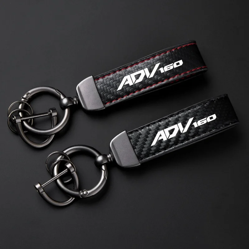 For Honda ADV160 VARIO160 VARIO ADV 160 New Classic Motocycle Keychain Holder Keyring Logo Carbon Fiber Accessories Key chain