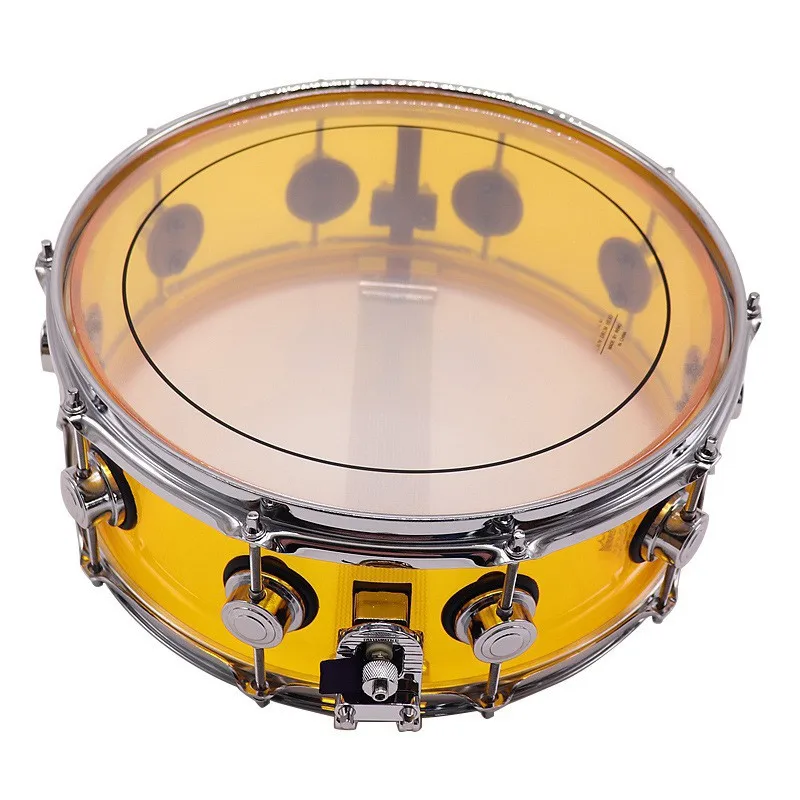 14X5.5 Inch Acrylic Snare Drum for Adults Beginners Performance Durable Easy To Play Sturdy Reliable Musical Instrument