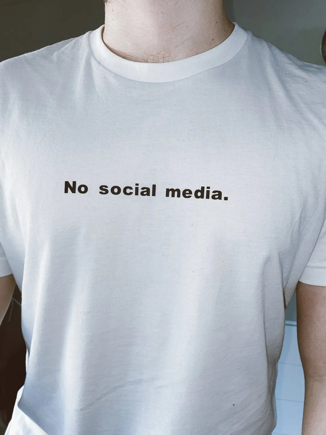 Sugarbaby No Social Media Cotton tshirt Influencer Offline Shirt Aesthetic tee Tumblr Cloth Men Women t shirts Drop Shipping