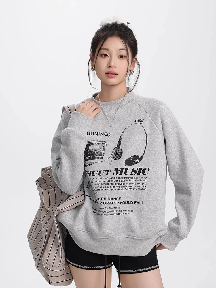 Women Sweatshirts Casual Long Sleeve Hoodies Letter Print Loose Oversized Hoodie Pullovers Harajuku Sweatshirt Female Tops