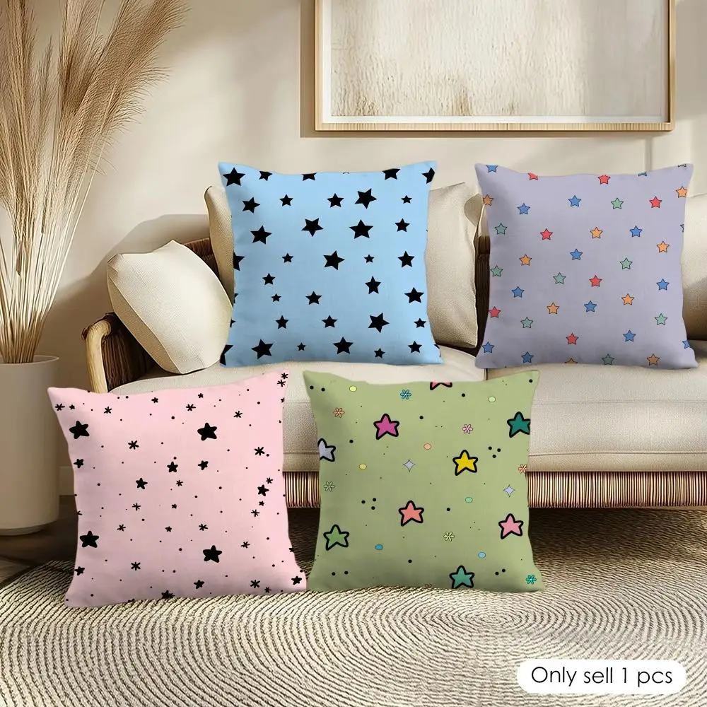 Baby's Breath Cushion Cover Soft Short Plush Pillow Cover Smooth Cozy Texture Aesthetic Cushion Case Home Decor