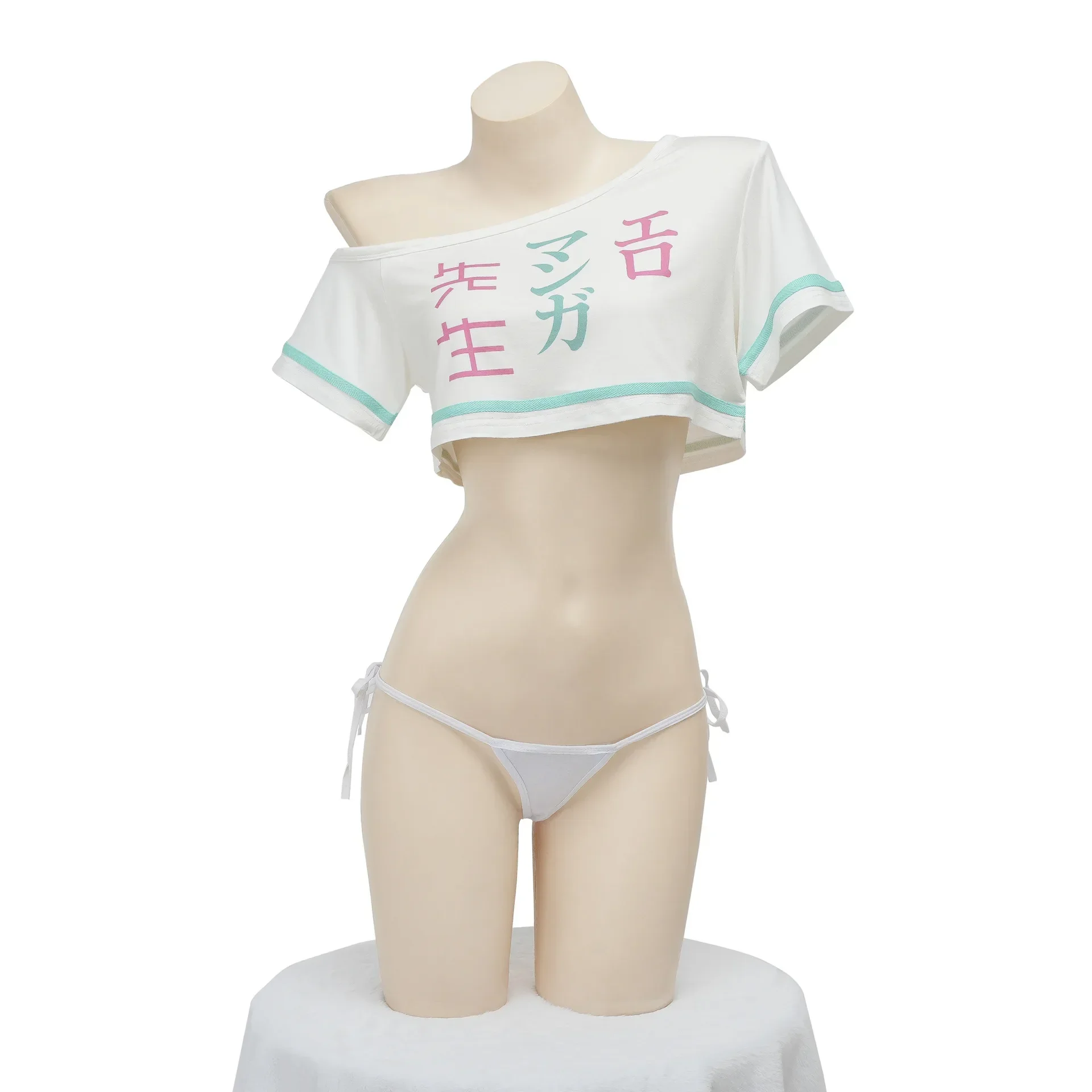 Japanese Anime Izumi Sagiri T-shirt Pajamas Cosplay Costumes Cute Girl Game Bikini Top Role Play Outfits Underwear Lingerie