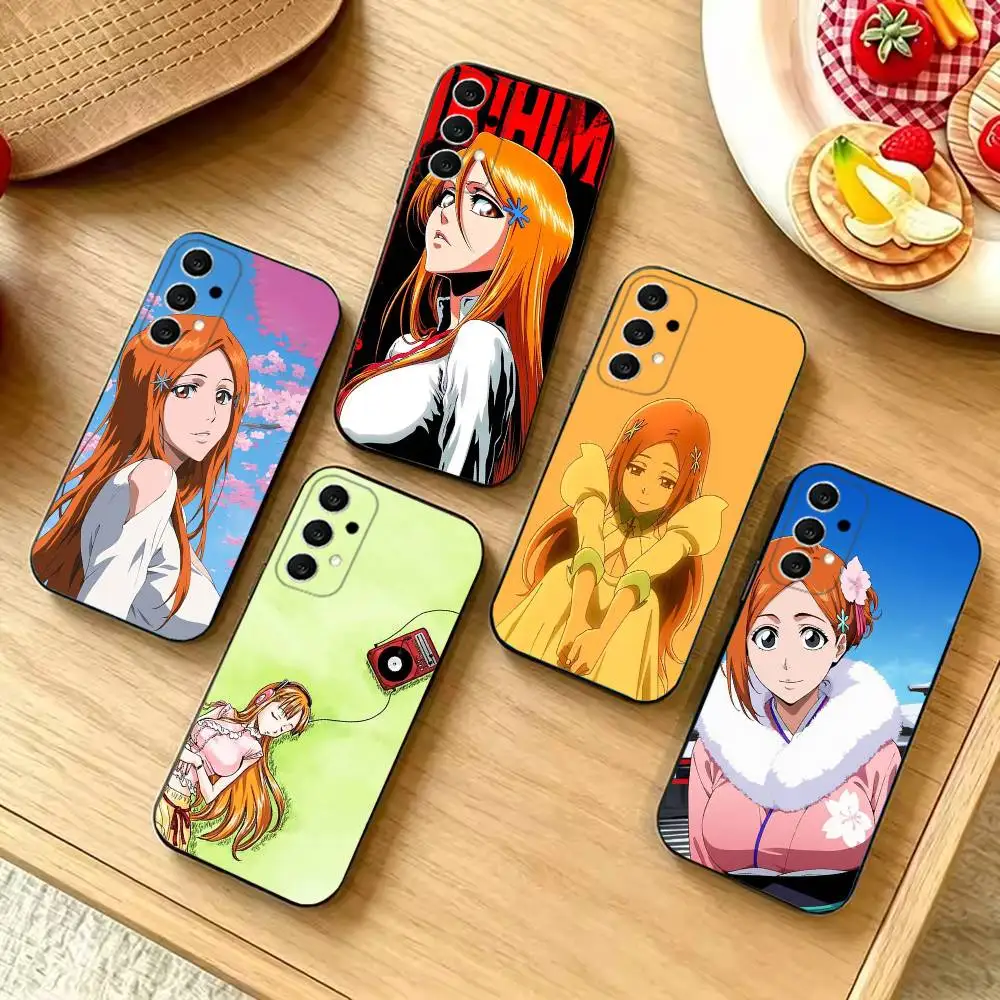 BLEACH Orihime Inoue Shockproof Black Cell Phone Cover, Fit for Samsung S20,S21,S22,S23,S24,S25,S26,Ultra,Plus,FE,Lite