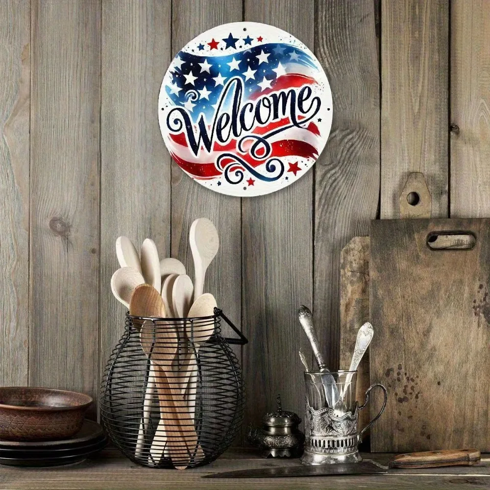 

Suitable for Clubs, Kitchens-Text Hanging Paintings, Bar Wall Art| American Flag Design| Independence Day Decoration, 2d Plane