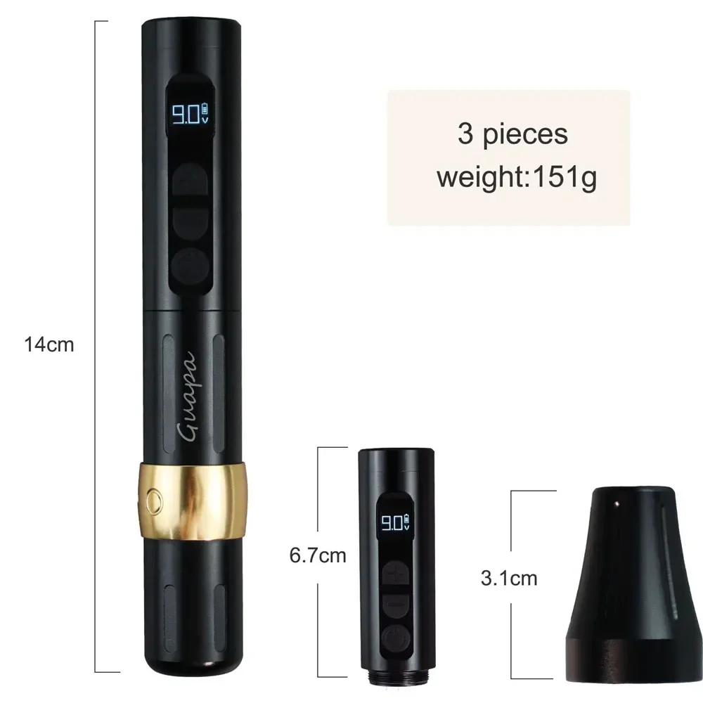 

Горячая распродажа: Мощная беспроводная машинка для перманентного макияжа с двумя портами, роторная тату-машинка для универсальных картриджей и спиралей