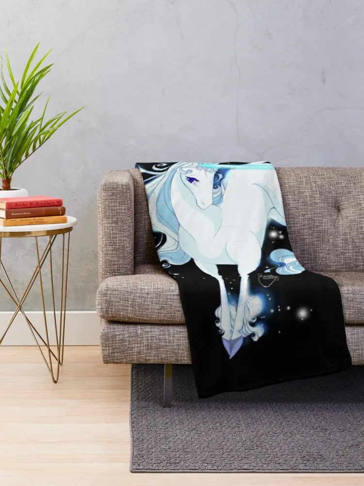 The last Unicorn - Try to go home - Glimmer Version Throw Blanket sofa bed Soft Beds Polar Custom Blankets