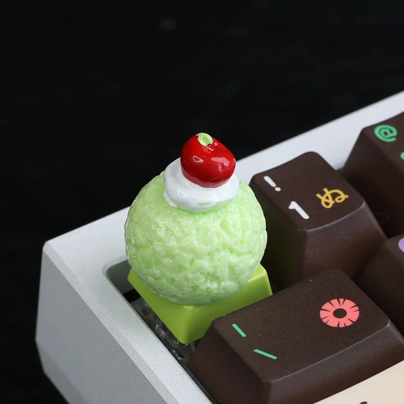 Cake Puff Personalized Keycap Cherry Puff Mechanical Keyboard Cap Original Design Creative Keycap