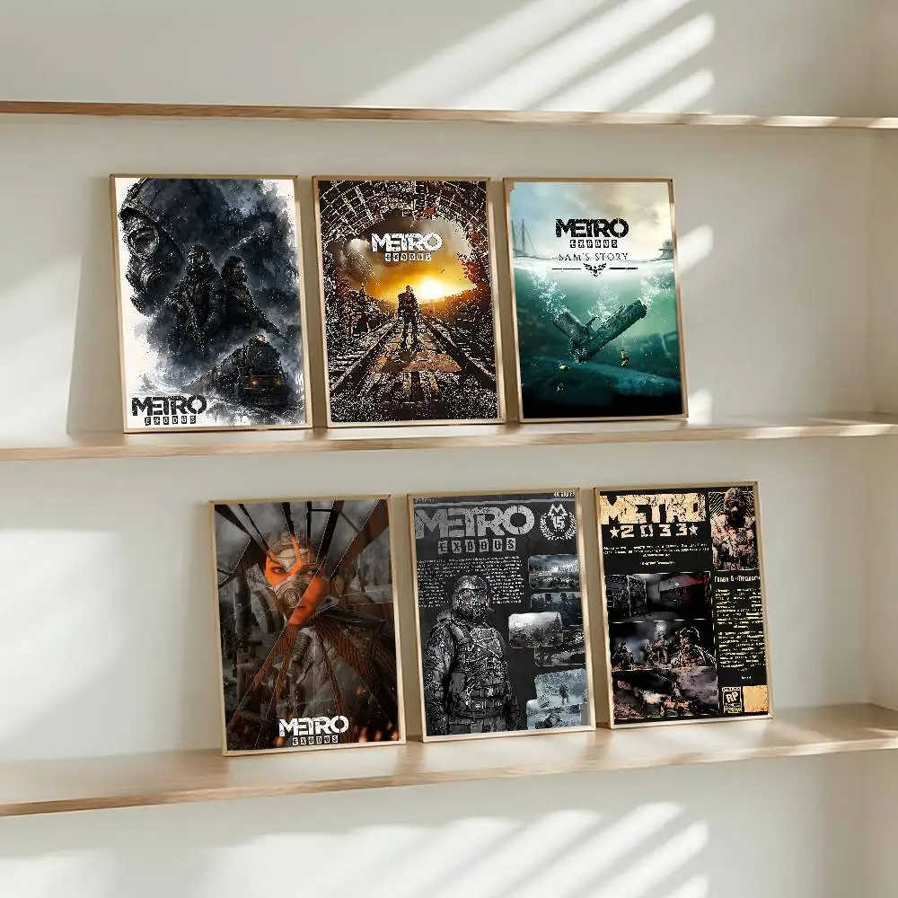 Adventure Shooting Game M-Metro Exodus Wall Art Print Poster Japanese Art Exhibition Decorative Painting Modern Home Decor Gift