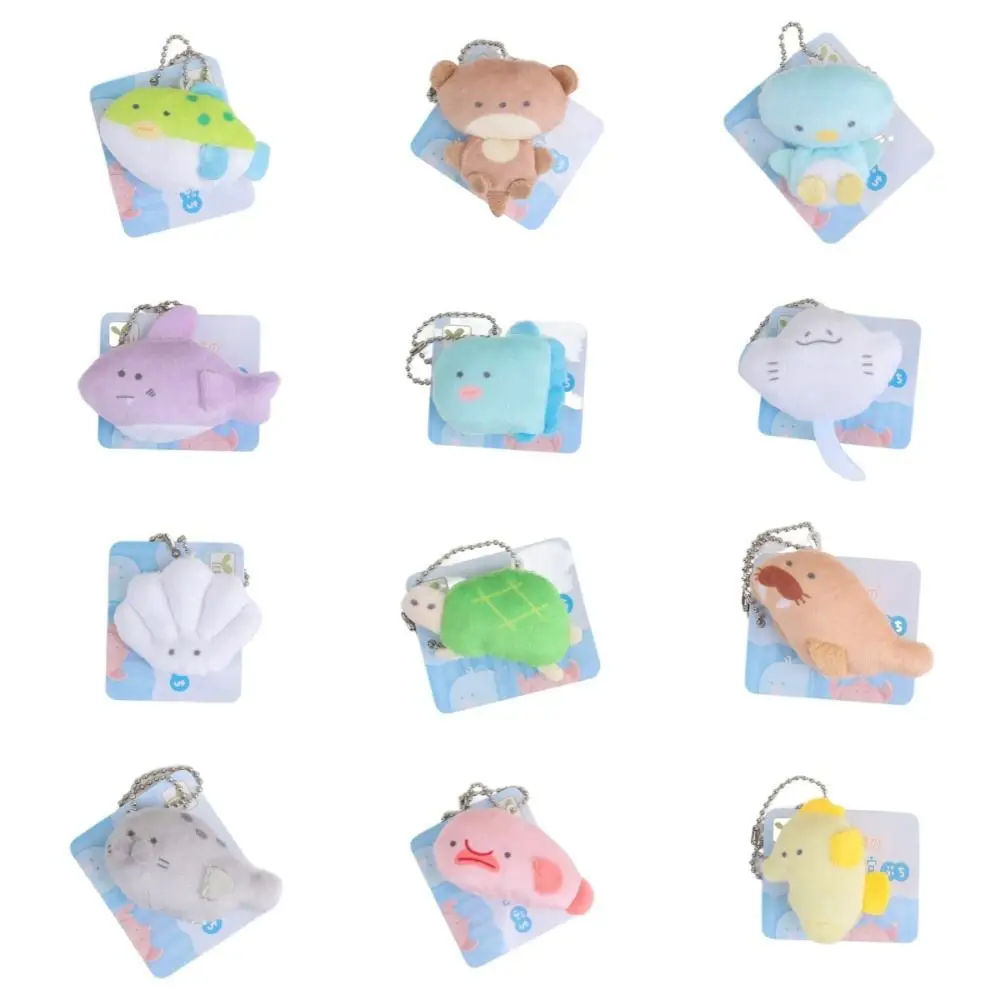 

Walrus Cartoon Aquarium Plushies Pendant Plush Stuffed Penguin Fish Plush Keyring Japanese Style Shark Backpack Decor