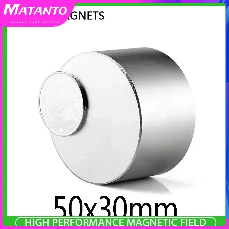 

50x30mm Super Powerful Strong Magnetic NdFeB Permanent Neodymium Magnets disc 50x30 mm N35 Big Round Magnet 50*30 mm