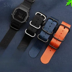 For G-SHOCK Casio DW5600GW-B5600GW-M5610 Modified Nylon Canvas Men Waterproof Sweat-Proof Sports Adventure Diving Watch Strap