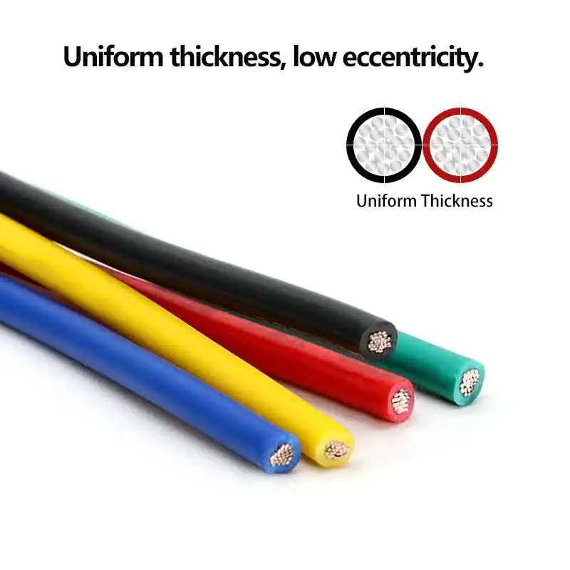 5~100m 1007 Electric Stranded Wire 30 28 26 24 22 20 18 16 AWG PVC Insulation Tinned Copper Cable 300V DIY LED Power Cord