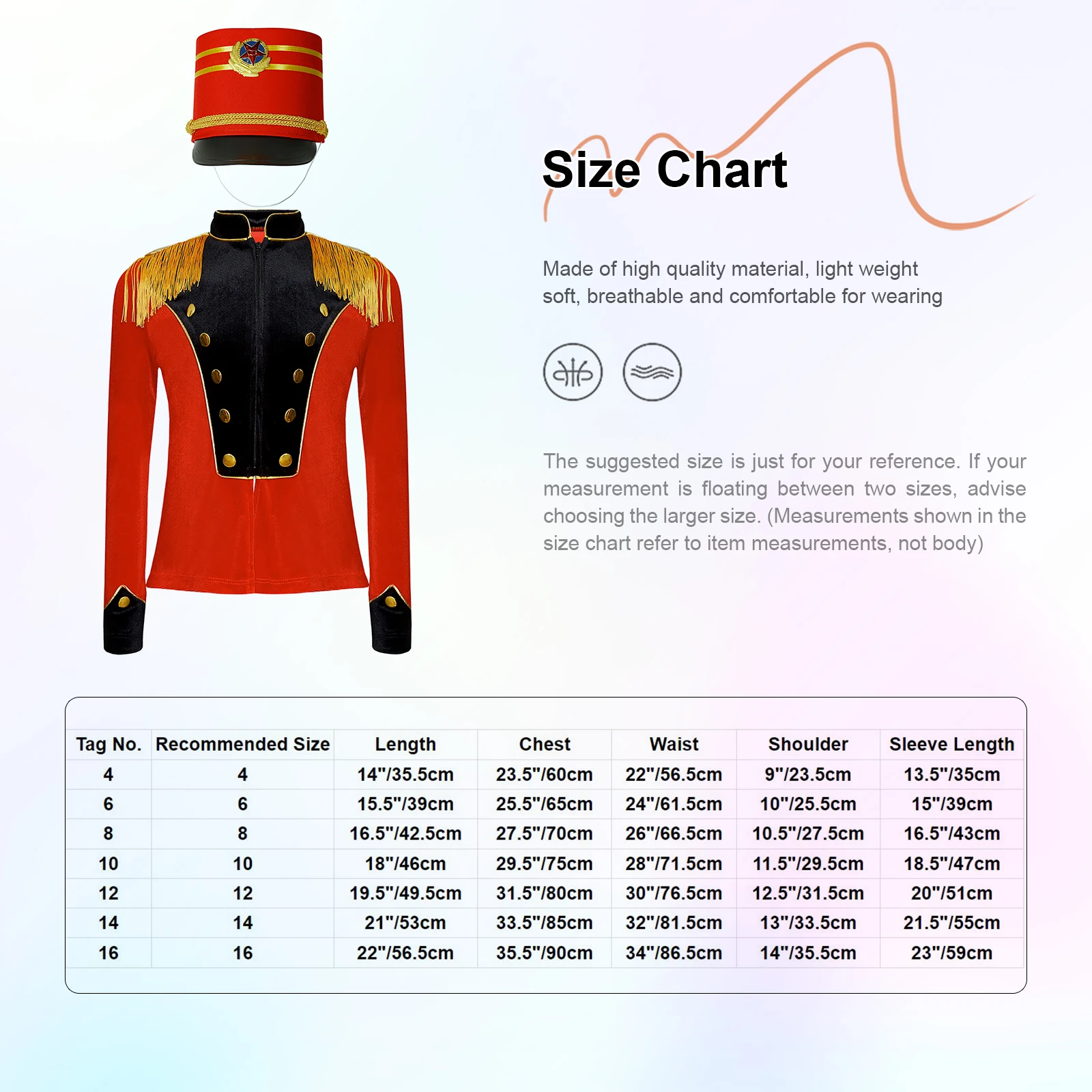 Boys Girls Halloween Circus Costume Marching Band Drummer Uniform Long Sleeve Fringe Zipper Velvet Jacket with Drum Band Hat Set