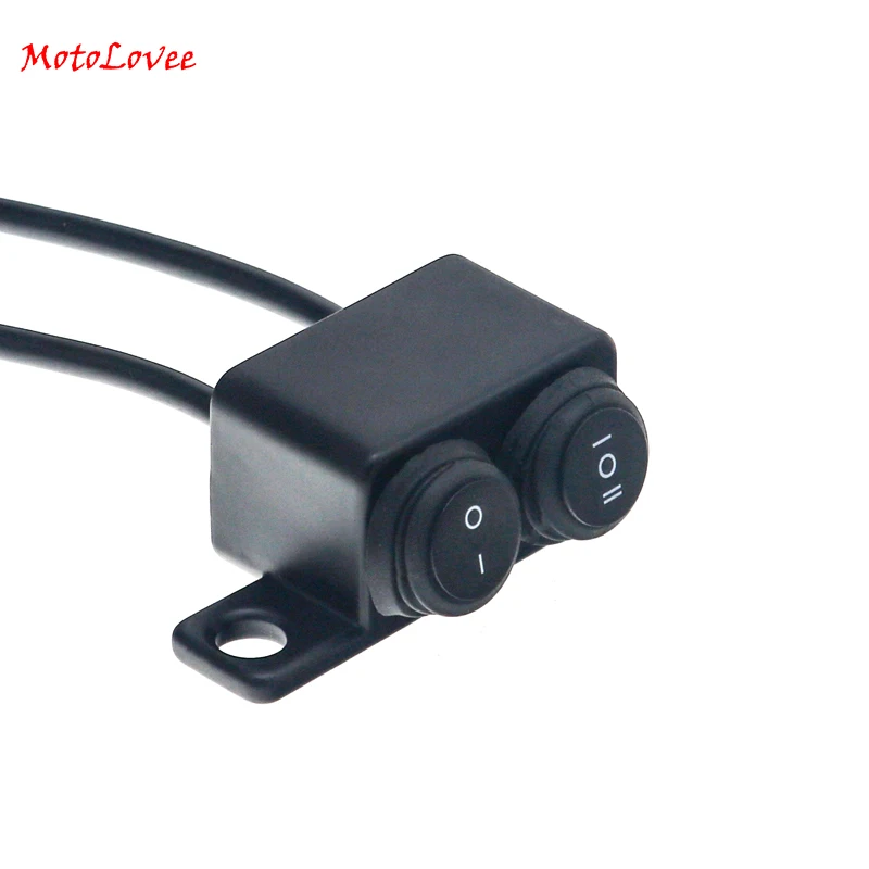 MotoLovee Motorcycle Switches Connector Handlebar Switches On/off Button Connector Push Dual Button Waterproof Switch Motorbike