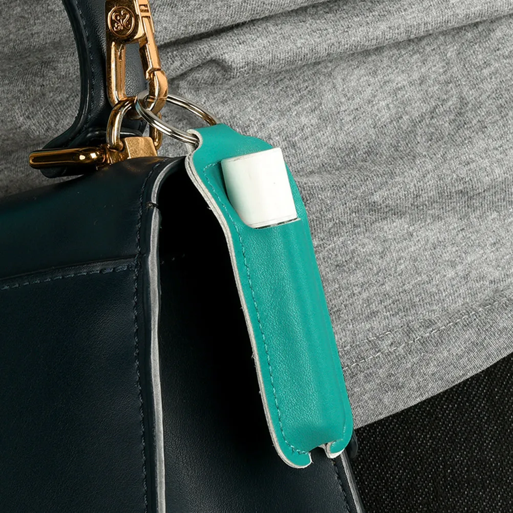 5Pcs Lipstick Pouch Key Chain Holder Compact Decorative Storage Bag for Lip Gloss Lip Balm Outdoor Travel Office Home