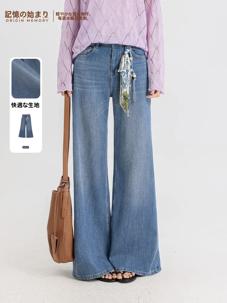 

Slim Fit Bell Bottom Jeans Casual Style Zipper Closure Standard Edition Suitable for Daily Wear Spring Summer New Arrival