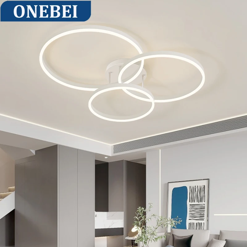 

Nordic LED Ring Ceiling Chandelier For Living Room Dining Room Bedroom Kitchen Hanging Chandelier Lustre Home Appliances