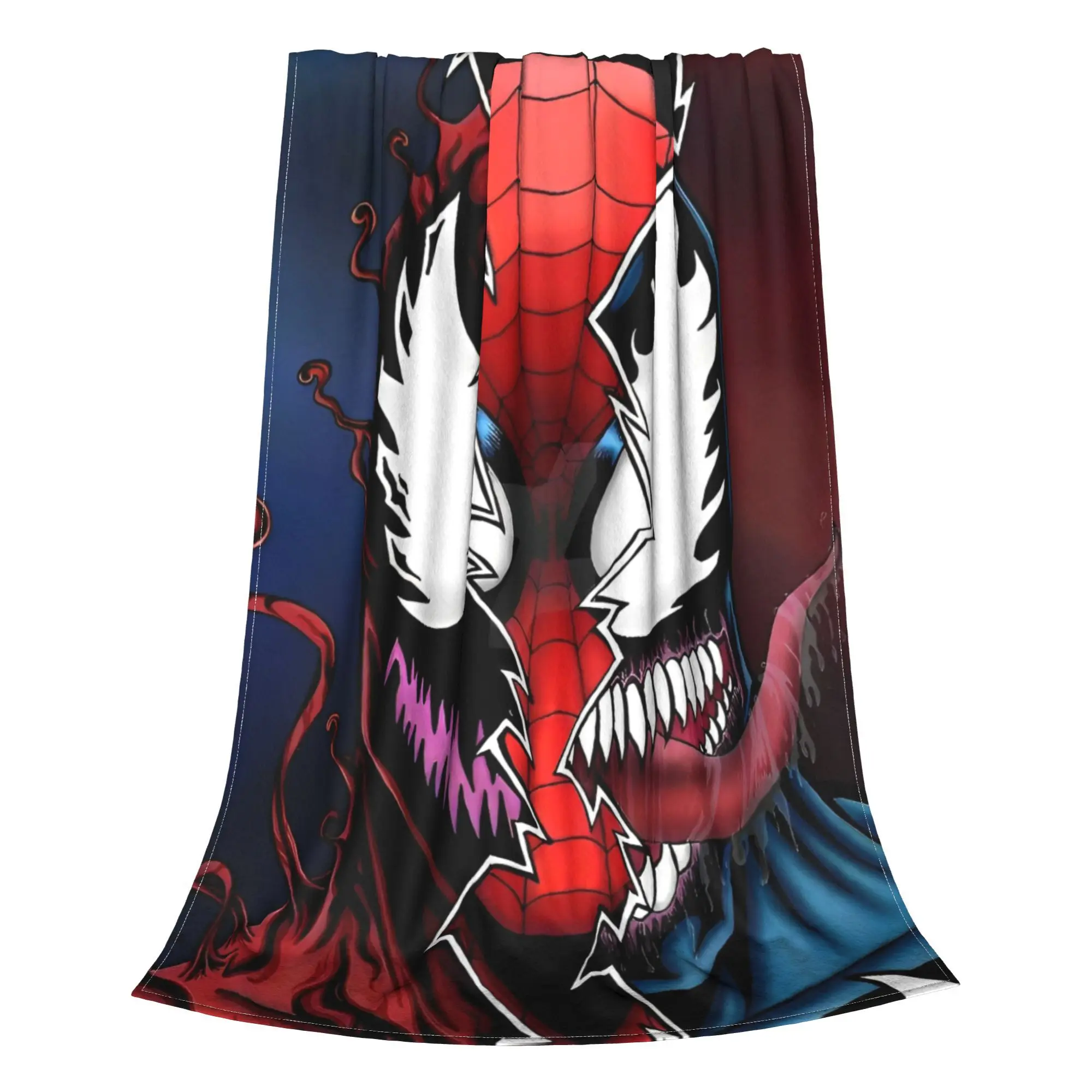 Rising Spider Venom Symbiote Antihero Spiderman Comic Blankets  Wool Awesome Breathable Throw Blankets for Home Spring/Autumn