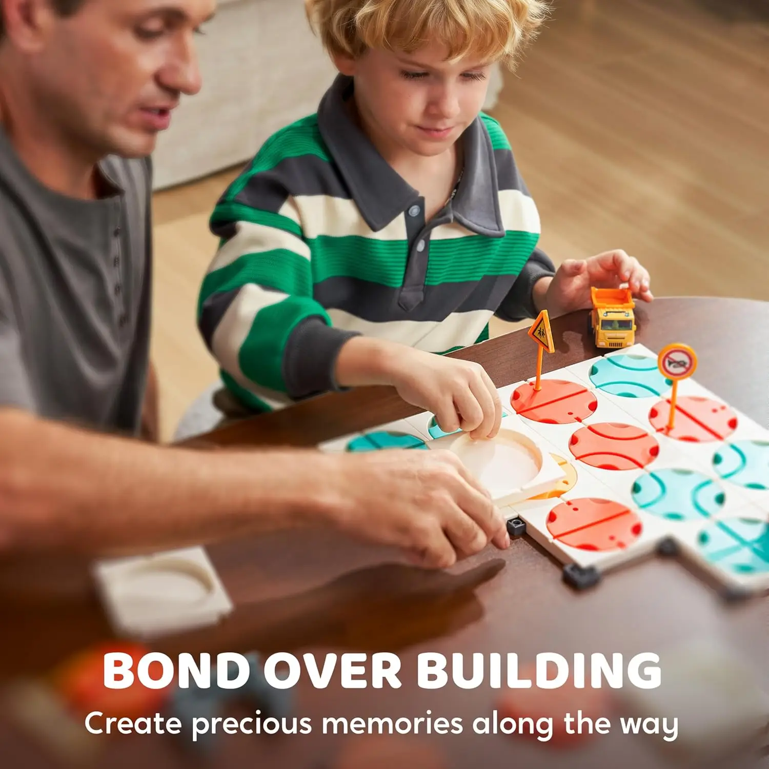 Joyfy crianças stem jogos de tabuleiro brinquedo montessori construção quebra-cabeça lógica estrada construtor ideal para meninos e meninas presente festa aniversário