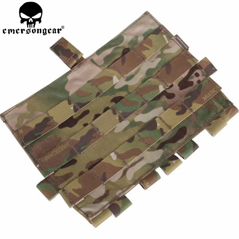Detatchable Front Plate Triple Magazine, Velcro Pouch, 5.56 M4 MOLLE Panel for AVS JPC Vest, Airsoft Hunting Accessories