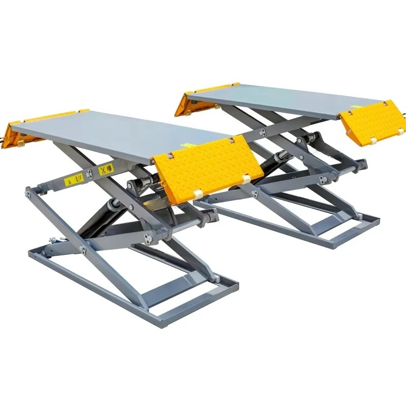 Double cylinder hydraulic garage car lift full rising scissor lift for car wash