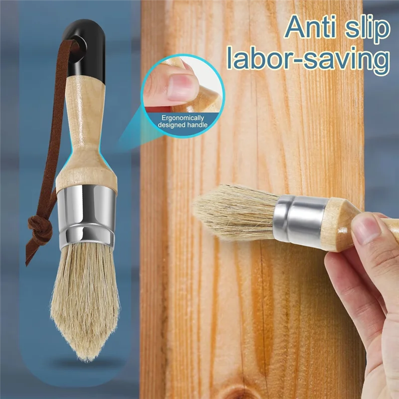 

BYBS-Кисти для рисования Chhalk, деревянная ручка, восковые кисти для рисования, кисти для рисования из натуральной щетины для деревянной мебели