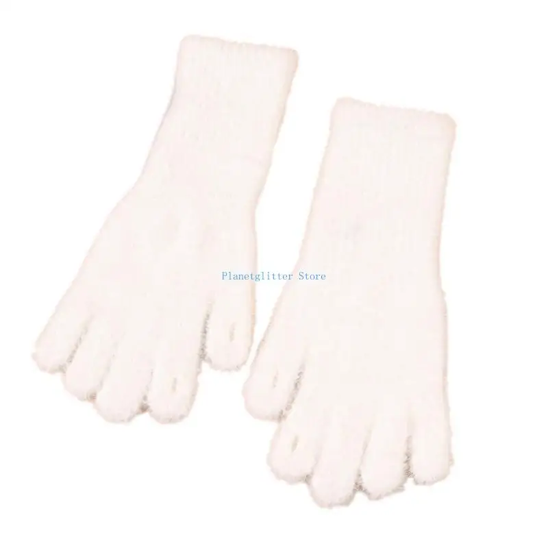 652B 2pack Acrylic Fingerless Gloves Winter Warmth Touchscreens Mittens Unisex Gloves Suitable for Outdoor Activity