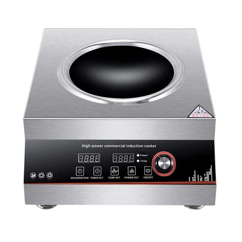 

In-Smart Commercial 6000 Watt Induction Cooker Concave Furnace Wok Type Stir Fry Cooking Stove 6KW Restaurant burner Range