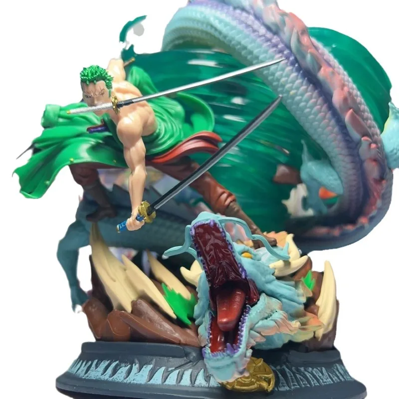 28CM One Piece Figures GK Roronoa Zoro Action Figures Zoro Tornado Anime Figurine PVC Model Collection Ornamen  Birthday Gift